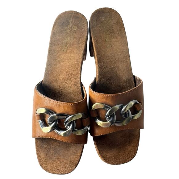 White Mountain Womens 90s Y2K Jem Block Heel Mules Slip On Sandals Leather - Picture 11 of 11